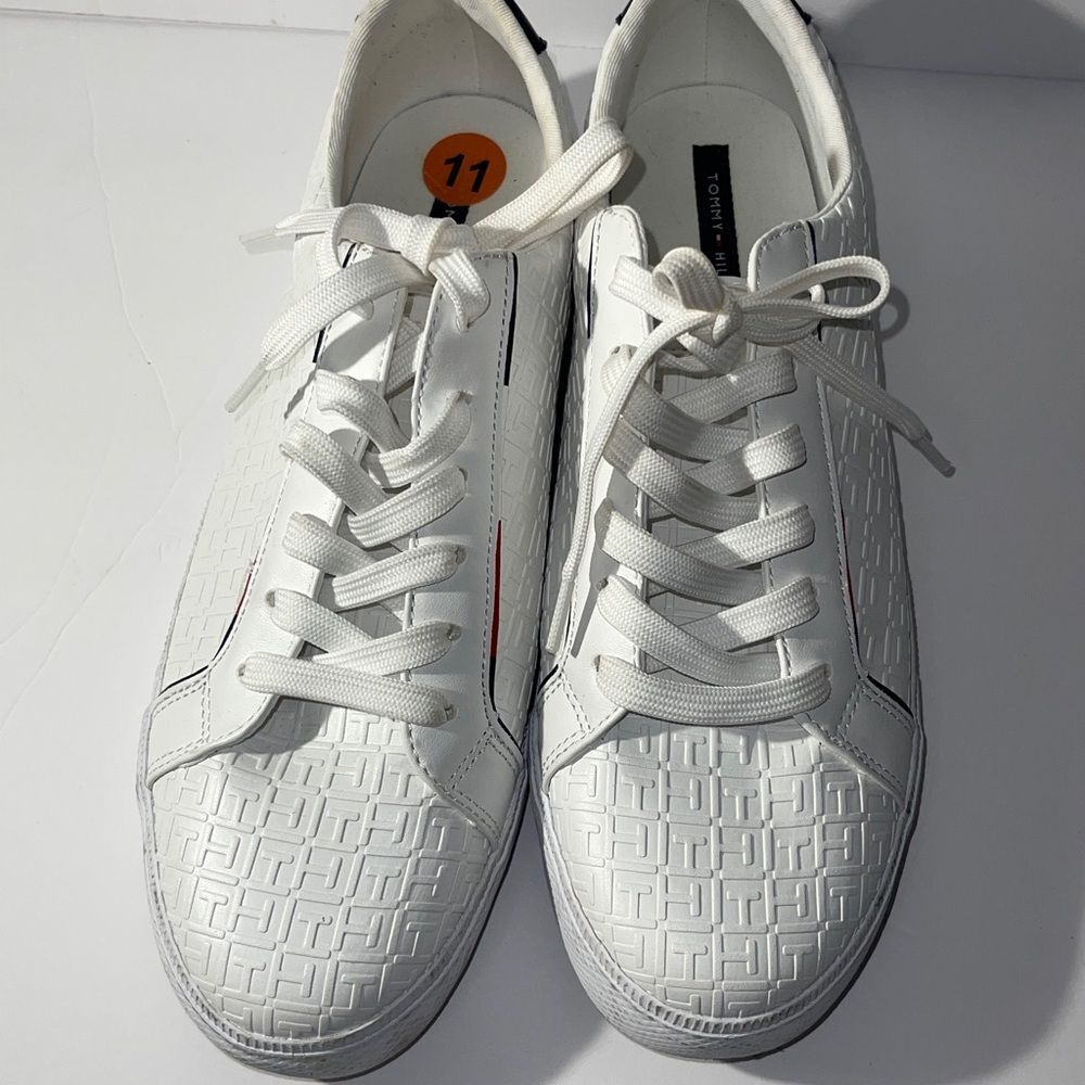 Tommy Hilfiger Tennis Sneakers White and Navy Size 11